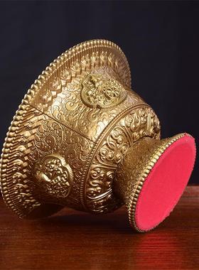 供佛黄铜供杯供奉杯八吉祥杯高脚杯家用圣水杯斋碗高脚净水杯供具