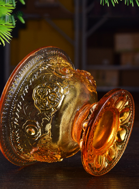 供佛古法琉璃八吉祥八宝供碗贡杯