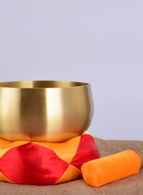 佛具黄铜合金日式铜罄铜钵尼泊尔铜碗法会自动引庆铜擦子铪子摆件