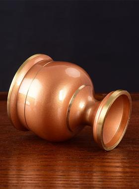 佛堂茶杯纯铜供财神招财酒杯