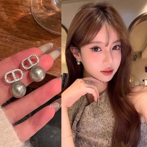 耳环2025年新款潮爱心网红耳饰高级感纯银耳坠长款圆脸显瘦耳钉女 - 图1