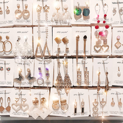 耳环2025年新款潮爱心网红耳饰高级感纯银耳坠长款圆脸显瘦耳钉女 - 图0