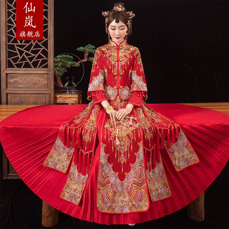 秀禾服2020新款新娘结婚秀和服婚纱 仙岚旗袍