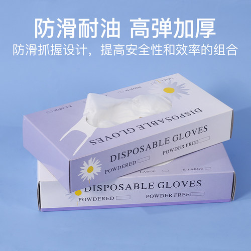 一次性手套PVC半透明手指套大小号纹绣美容美发纹身护理餐饮烘焙 - 图2