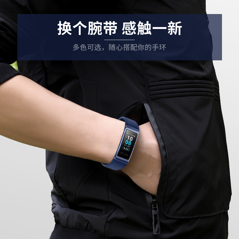 适用华为手环band 3/band4 pro硅胶表带TER-B09/TER-B29S替换腕带 - 图3