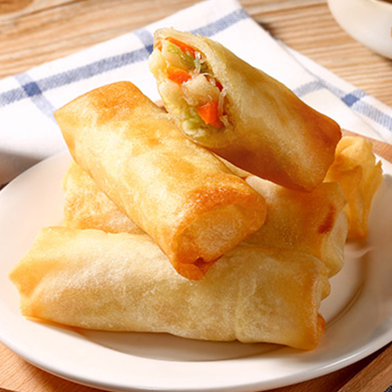 广州酒家利口福素菜春卷500g速冻油炸小吃半成品速食广式早茶点心,淘宝优惠券,粉丝福利购,淘宝优惠卷