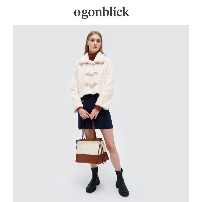 北欧时刻羊羔绒外套2021年秋冬ins gonblick北欧时刻短外套