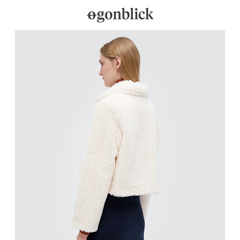 北欧时刻羊羔绒外套2021年秋冬ins gonblick北欧时刻短外套