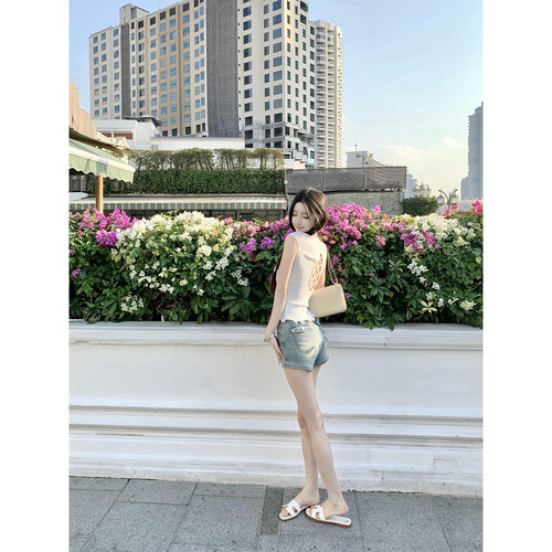 Hotdog 热狗很辣【韩女法则 4色百搭牛仔裤】四色百搭牛仔裤短裤 - 图2