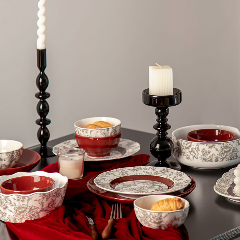 新婚餐具套装 法式陶瓷碗盘家用整套  订婚礼物送新人乔迁伴手礼,淘宝优惠券,粉丝福利购,淘宝优惠卷