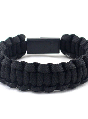 野营用品安卓快充数据线手环二合一加长充电线尼龙编织充电线手链