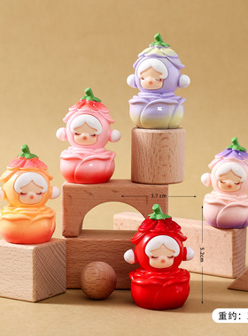 新款直降玫瑰萌粒公仔手办盲盒高颜值可爱迷你公仔桌面小摆件