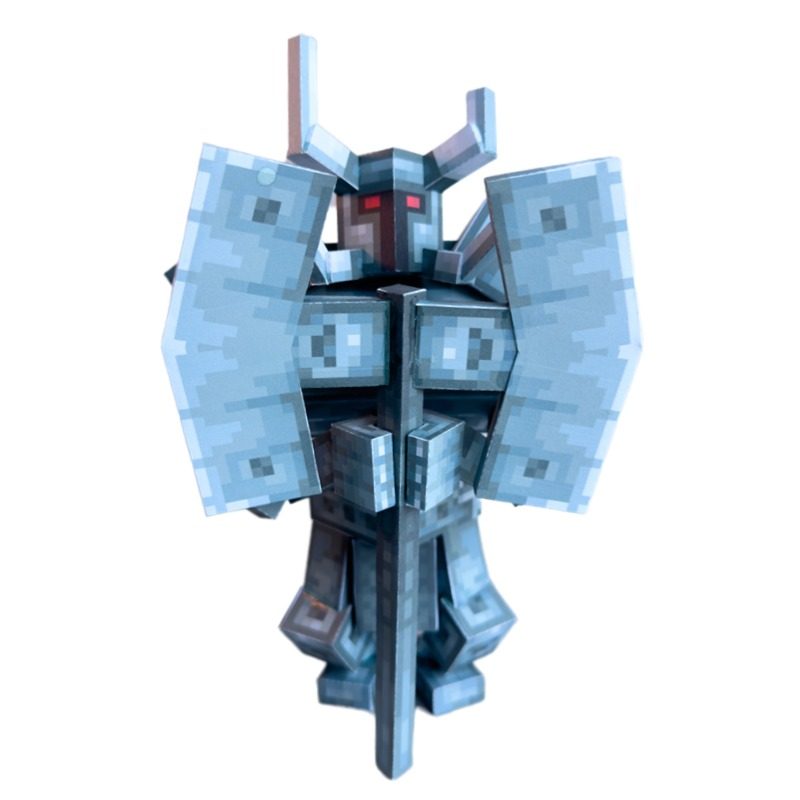 我的世界史蒂夫霜冻红石巨兽钢铁骑士手工diy纸模型手办玩偶玩具,淘宝优惠券,粉丝福利购,淘宝优惠卷