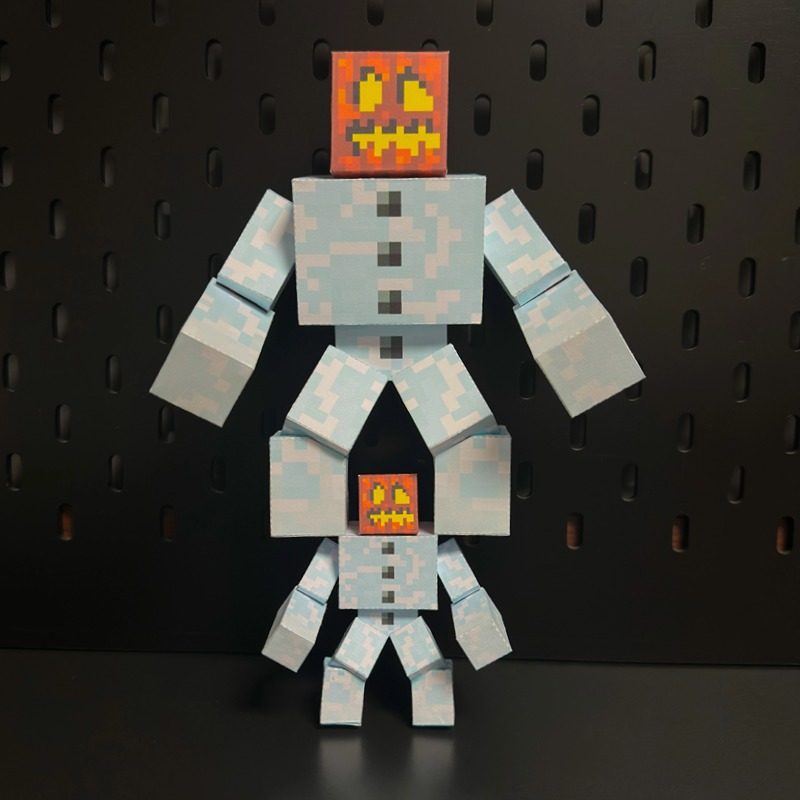 我的世界地下城突变雪傀儡霜冻红石风暴巨兽手工diy纸模型童玩具,淘宝优惠券,粉丝福利购,淘宝优惠卷