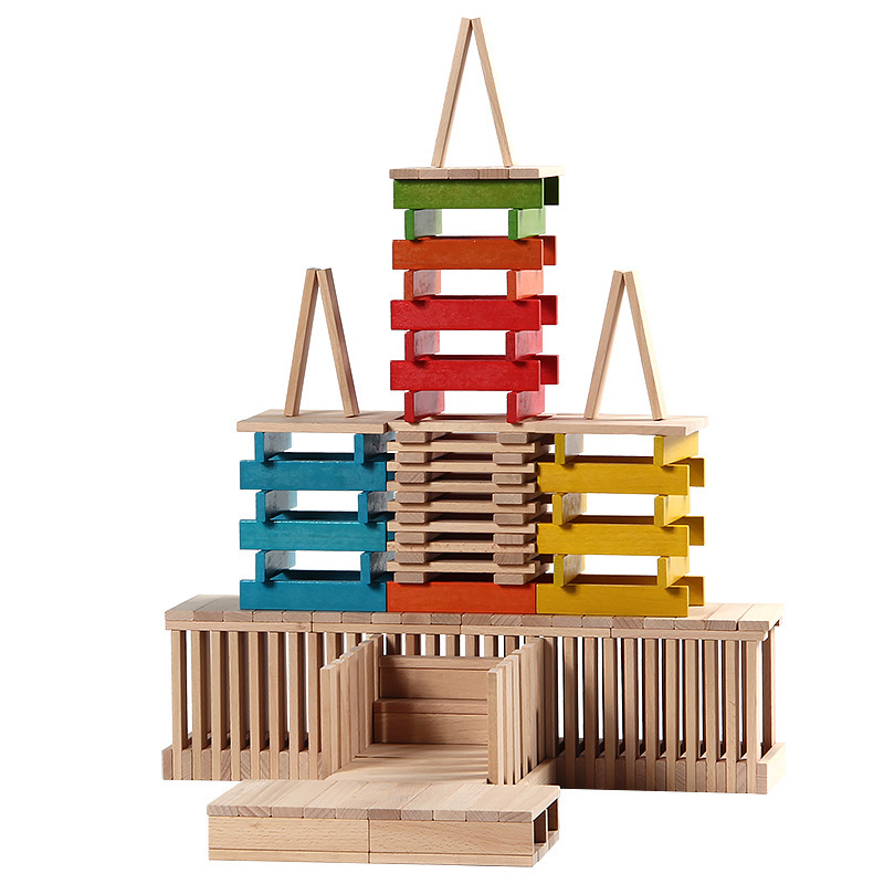 阿基米德 堆塔叠叠搭建积木建筑木条儿童建筑大师拼装积木玩具 - 图3