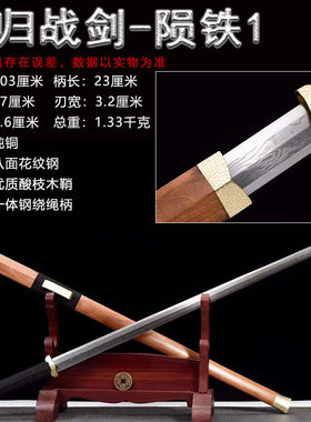 新疆包邮龙泉市戎归战剑将军令一体龙骨退伍纪念送可发西藏未开刃