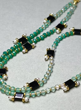 天然绿玛瑙项链女2026新款新中式锁骨链轻奢小众设计款