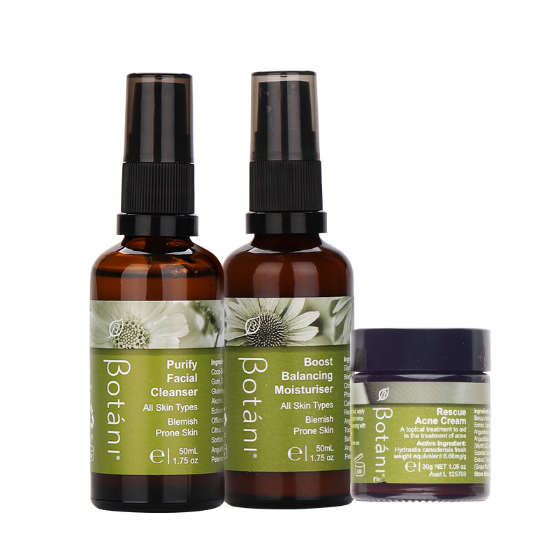 botani祛痘暗疮护理套装淡补水舒缓 botani海外面部护理套装