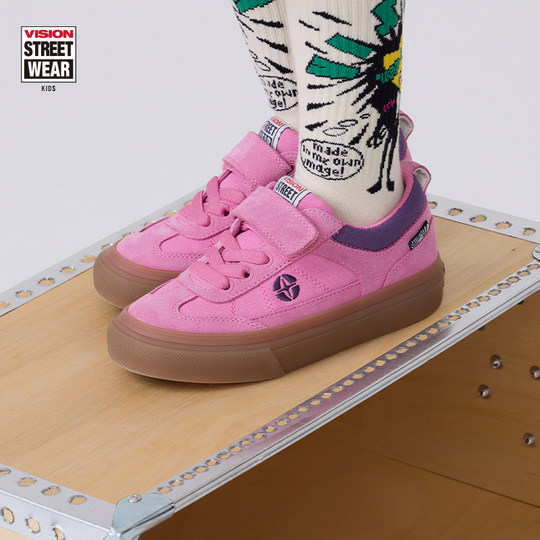 VISION KIDS官方 CHOPPER低帮魔术贴滑板鞋帆布鞋儿童运动鞋