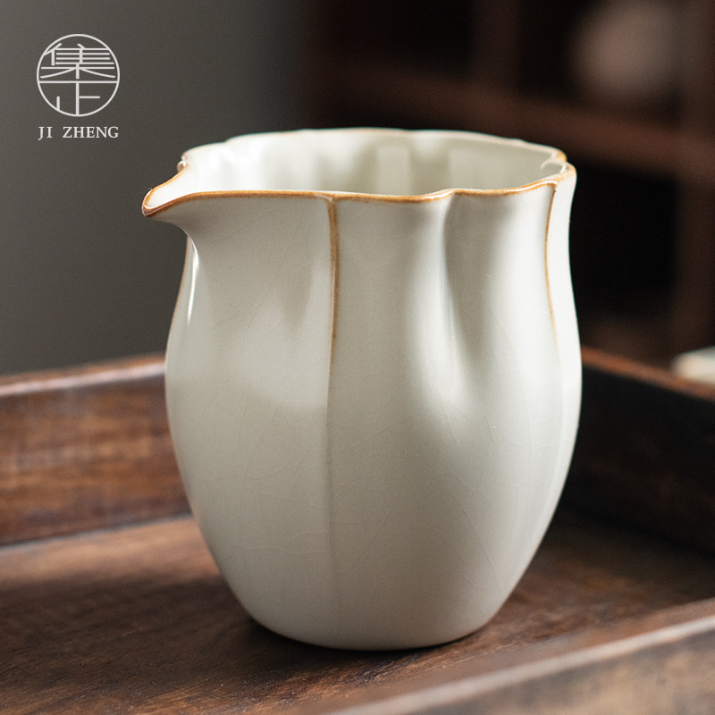 集正 汝窑陶瓷公道杯 家用功夫茶具 茶道配件分茶器 大号公杯茶海,淘宝优惠券,粉丝福利购,淘宝优惠卷