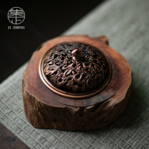 Collection of natural and old wood smoked incense stove retro creative wood Incense Box Fragrant tea Room Honolulu Fragrant Wood Box