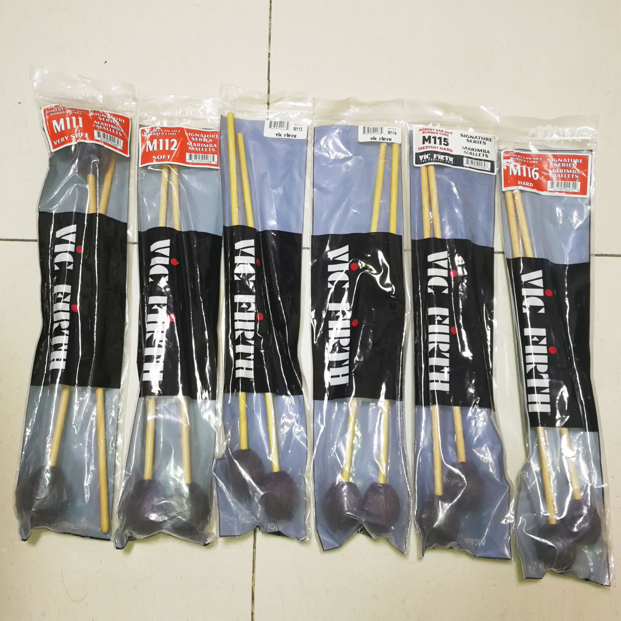 马林巴槌vicfirth美国m111 112 113 114 115 116 枫木杆鼓槌包邮 - 图1