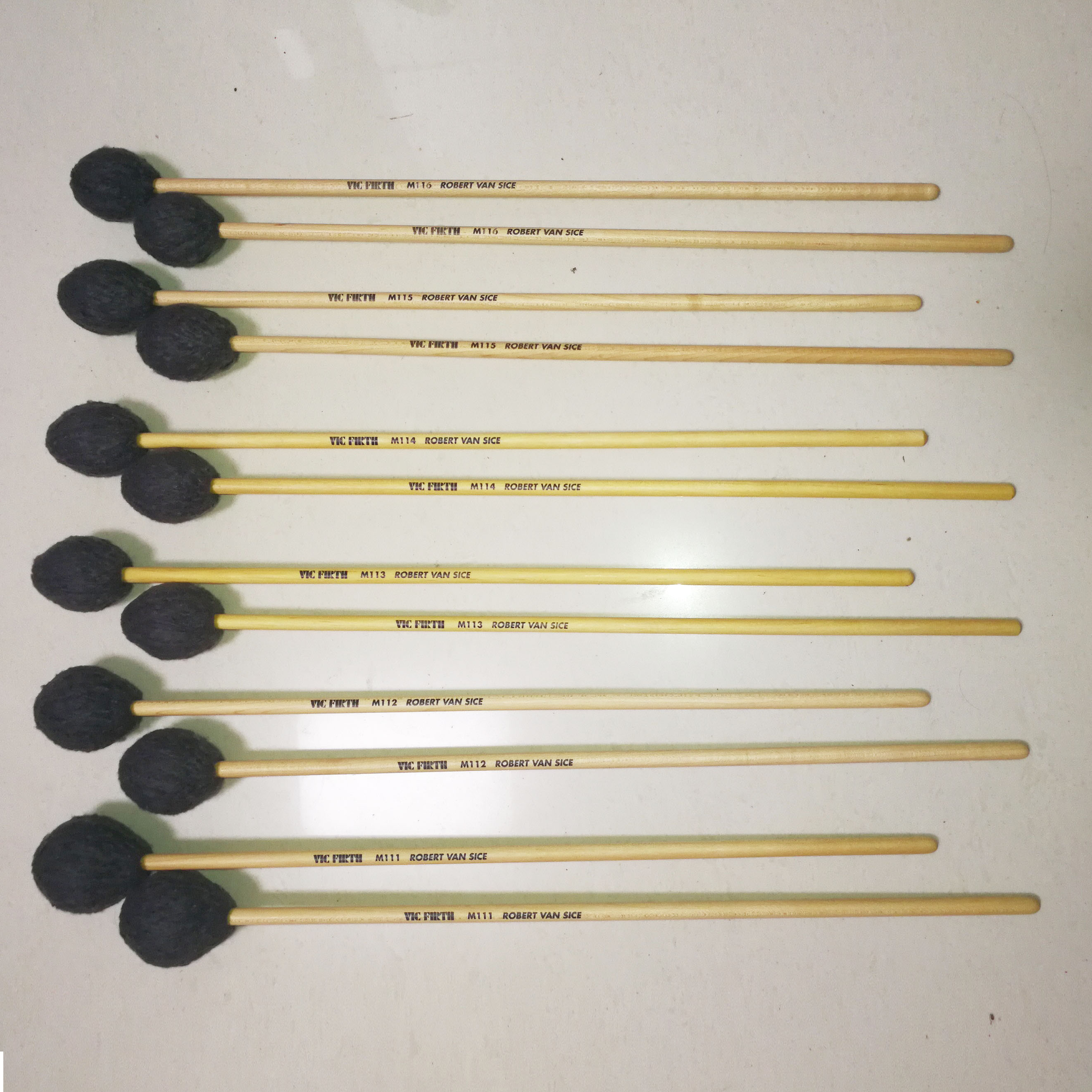 马林巴槌vicfirth美国m111 112 113 114 115 116 枫木杆鼓槌包邮 - 图0