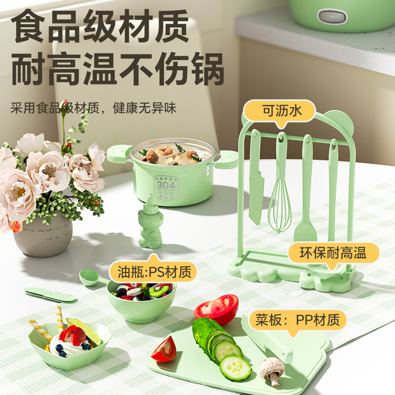 迷你小厨房真煮全套真实版炒菜可做饭网红教具厨具女孩子生日礼物 - 图3