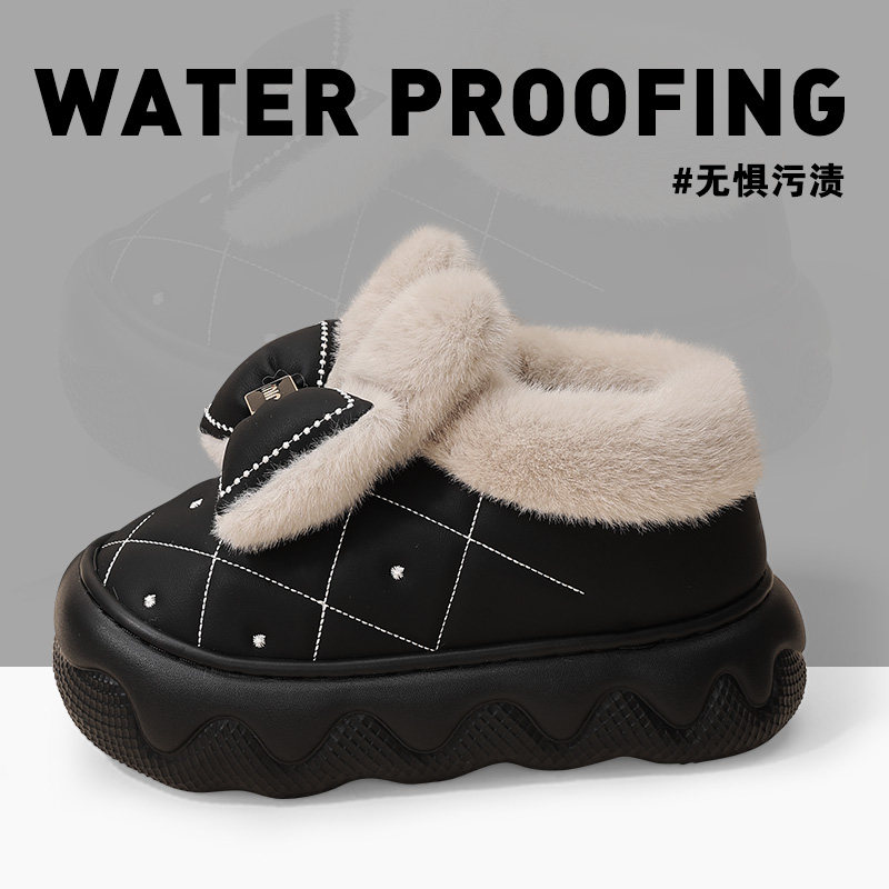 包跟蝴蝶结儿童棉拖鞋女童冬季2025新款室内保暖防滑防水棉鞋女,淘宝优惠券,粉丝福利购,淘宝优惠卷