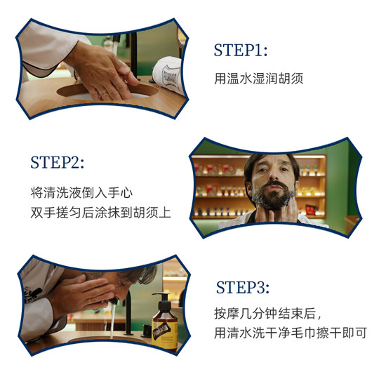 Solución italiana de limpieza de barba para hombres PRORASO