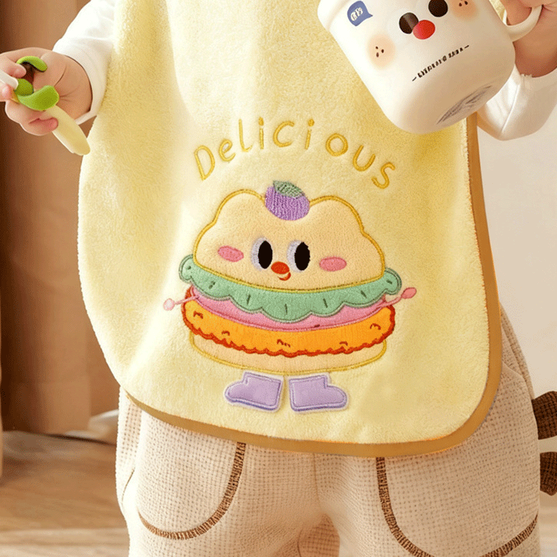 儿童洗漱巾漱口宝宝婴儿洗脸刷牙毛巾防湿衣神器防水围兜加长大号,淘宝优惠券,粉丝福利购,淘宝优惠卷