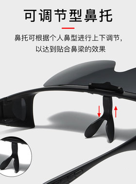 可上翻偏光近视套镜骑行护目眼镜