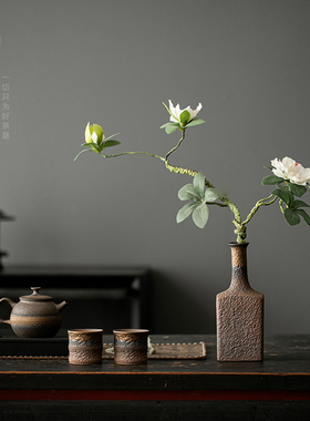 老岩泥花瓶室内摆件水培花插花器