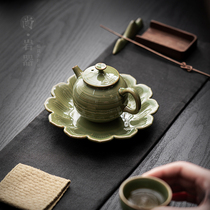 Retro ceramic jug bearing dry foam table Home utility-tea with teapot base raising pot bearing tea bearing day style ceramic tea table