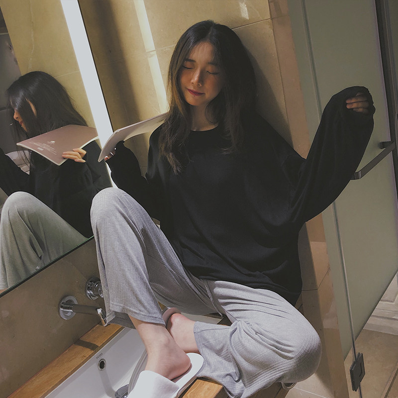 安娜蜜语春秋两件套可外穿套头睡衣 安娜蜜语睡衣/家居服套装