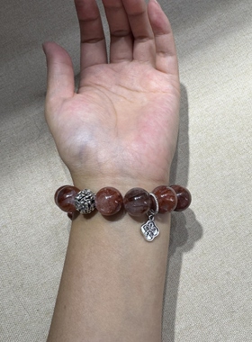 原创牛血红胶花随形+红胶花15mm美容舒缓情绪睡眠旺财自信【H98】