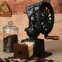 Zofan Classic Large Turning Wheel Commercial Comeback Grinding Bean Machine Hand Grinding Cast Iron Coffee Bean Grinding Machine Home Furnishing