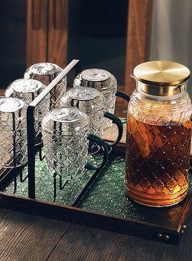 复古中式酒柜玄关装饰品玻璃套装