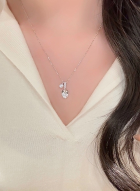 S925纯银暴富银铲铲锁骨链女款