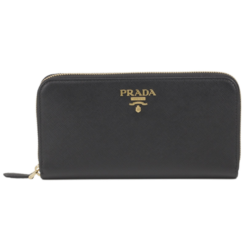 prada 2020十字纹牛皮拉链新款女包 FLOX海外钱包