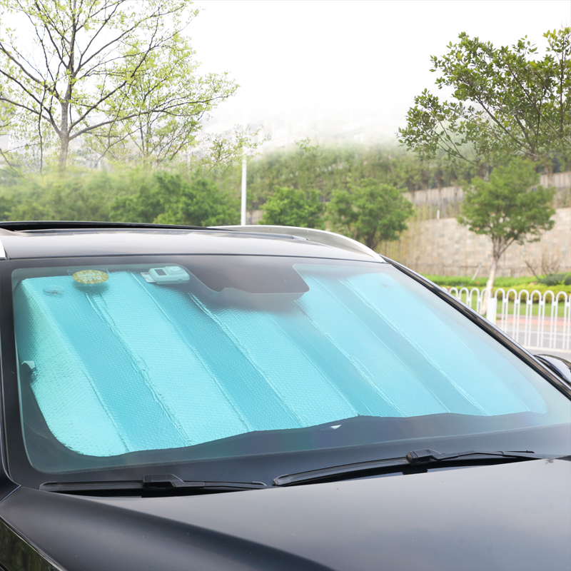 汽车前挡遮阳神器车内挡风玻璃防晒隔热夏季吸盘遮阳帘车窗遮光板 - 图0