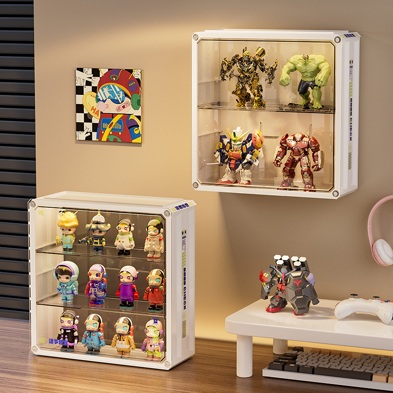 Blind box storage display rack wall-mounted dustproof visible