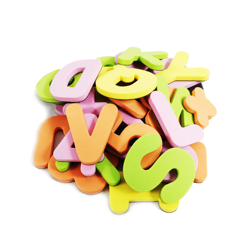 越泽 磁性立体贴彩色数字大小写字母拼音韵母磁力吸附儿童玩具教学生益智家用创意吸铁冰箱贴加厚环保EVA