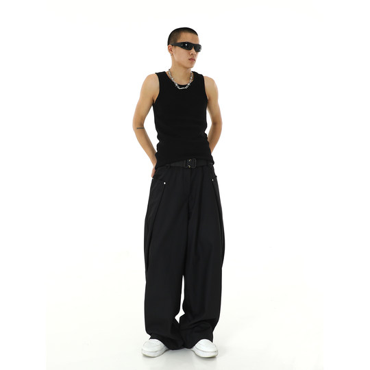 American retro casual pants with loose design