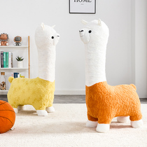 Alpaca Seat Living-room Swing Piece Animal Seat Changing Shoes Stool Children Sofa Casual Chair Sat stool Animals Stool Cartoon