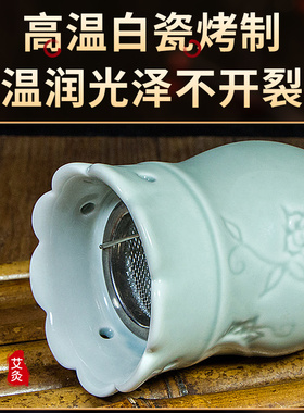 桃花灸陶瓷头艾灸罐疗面部头部