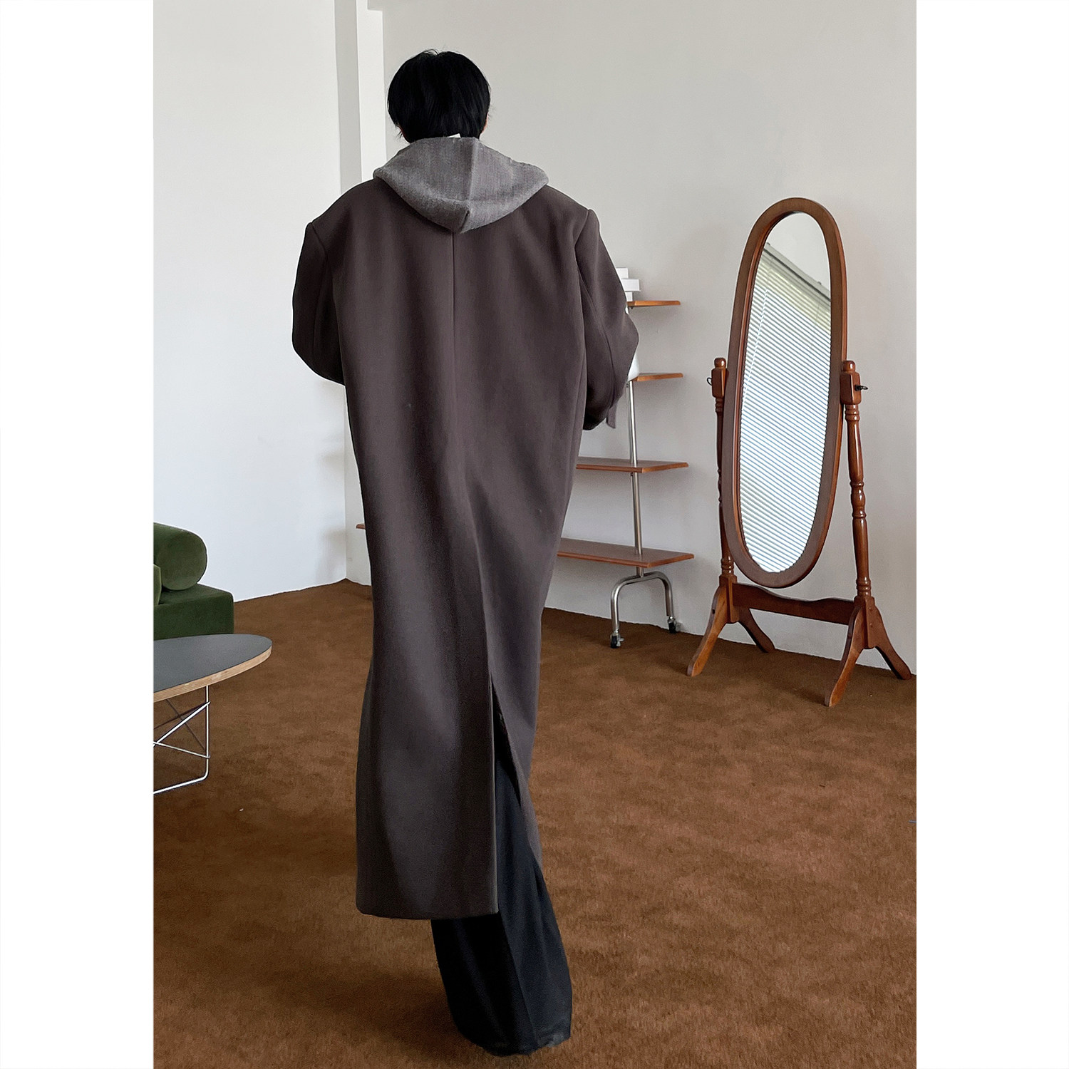 ZINGUP高级感毛呢大衣男款冬季宽松垫肩过膝中长款风衣呢子外套,淘宝优惠券,粉丝福利购,淘宝优惠卷