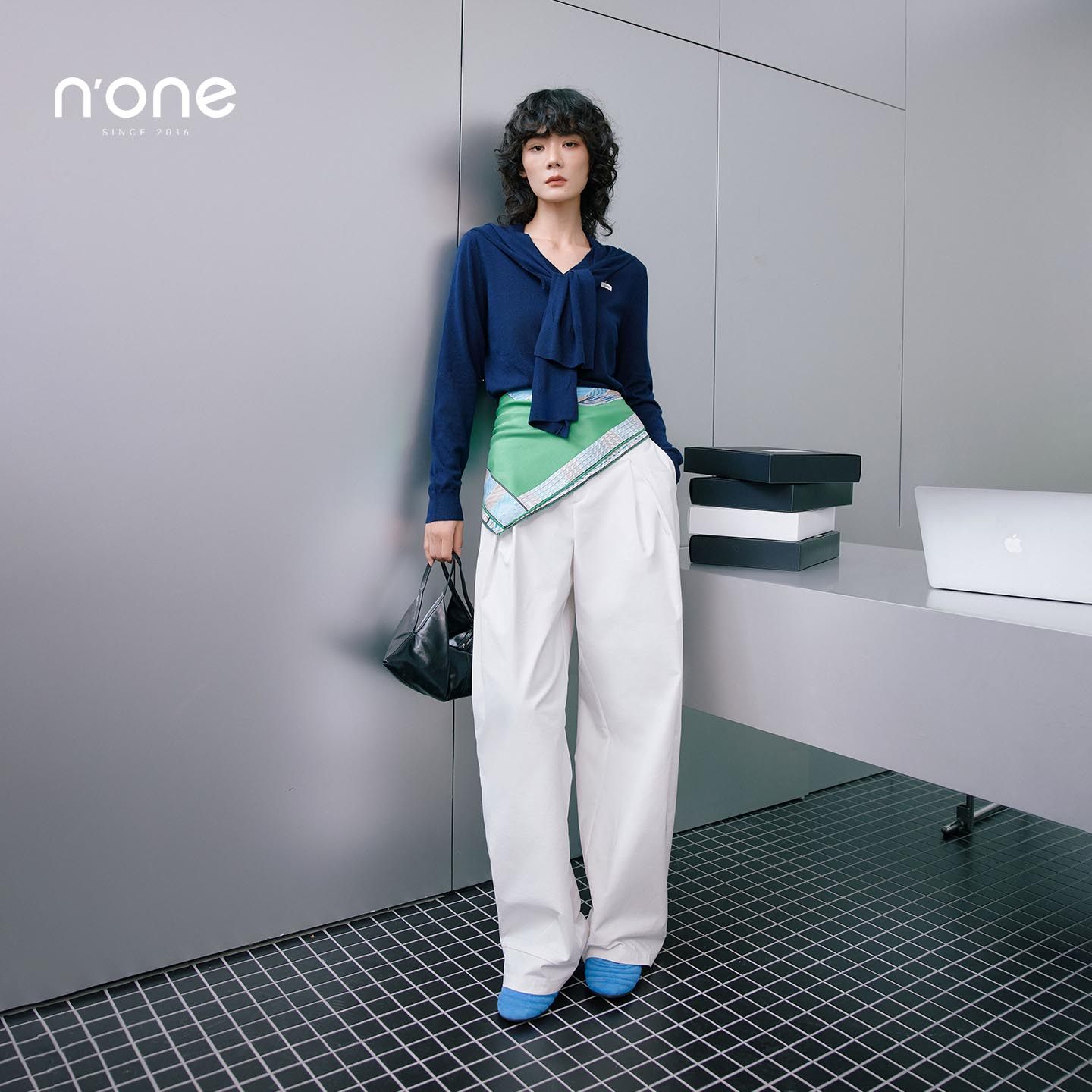 none 白色高腰阔腿裤女2026春季新款通勤西装裤简约日常直筒长裤,淘宝优惠券,粉丝福利购,淘宝优惠卷