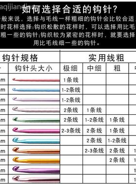 阿富汗钩针长针围巾棒针套装铝钩针棒针勾针手工毛线diy编织工具