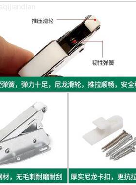 轮象鼻锁柜门反弹器按压式免拉手自弹器衣橱柜门碰珠锁扣防撞包邮